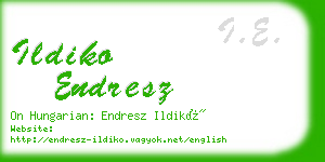 ildiko endresz business card